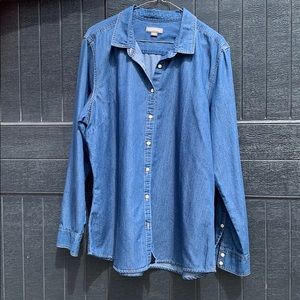 Eddie Bauer denim, chambray shirt